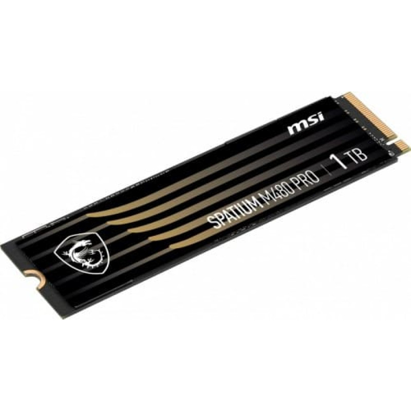 MSI SSD|MSI|SPATIUM M480 PRO|1TB|M.2|PCIe Gen4|NVMe|3D NAND|Write speed 6000 MBytes/sec|Read speed 7400 MBytes/sec|2.15mm|TBW 700 TB|MTBF 1600000 hours|S78-440L1G0-P83