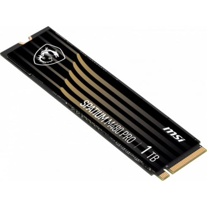 MSI SSD|MSI|SPATIUM M480 PRO|1TB|M.2|PCIe Gen4|NVMe|3D NAND|Write speed 6000 MBytes/sec|Read speed 7400 MBytes/sec|2.15mm|TBW 700 TB|MTBF 1600000 hours|S78-440L1G0-P83