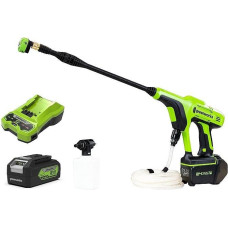 Greenworks 24V Pressure Washer GREENWORKS G24PWK4 - Charger + 4Ah Battery Pack - 5105307UB