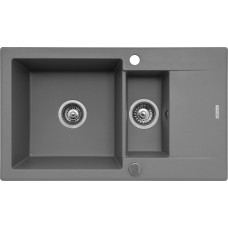 Pyramis Zlewozmywak Pyramis Zlewozmywak granitowy Pyramis KORFU 78x46 11B 1D szary beton