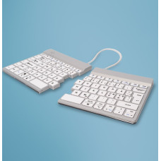 R-Go Tools R-Go Tools Ergonomiczna R-Go Split Break klawiatura, z oprogramowaniem do robienia przerw, QWERTY (PT), Bluetooth, biała