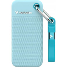 Verbatim Dysk Zewnętrzny Verbatim Pocket SSD 2TB USB-C 3.2 gen.2 czarny-polarny niebieski 32325