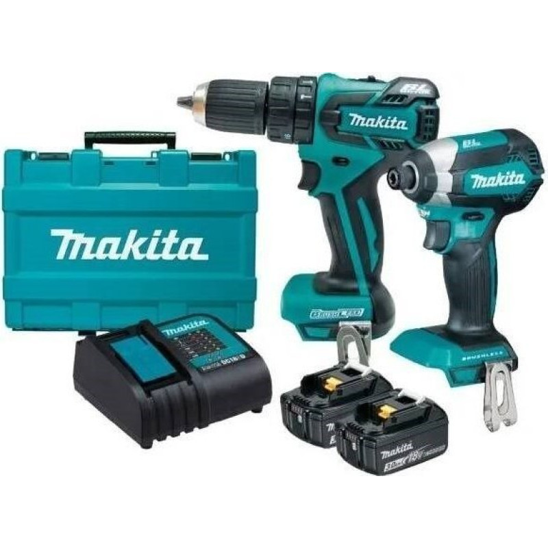 Makita Zestaw elektronarzędzi Makita MAKITA ZESTAW COMBO 18V DLX2142S (DHP453+DTD152) 2x3,0Ah