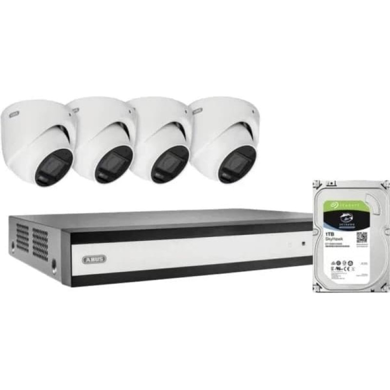 Abus ABUS TVVR33843D 8-Kanal Hybrid Analog Komplettset TVVR33843D IP-Overvågningssæt Bredbånd 2960 x 1665 Pixel