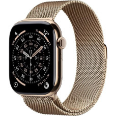 Apple Smartwatch Apple Watch 11 GPS + Cellular 46mm Gold Titanium Milanese Loop M/L Złoty  (MFD84ZR/A)
