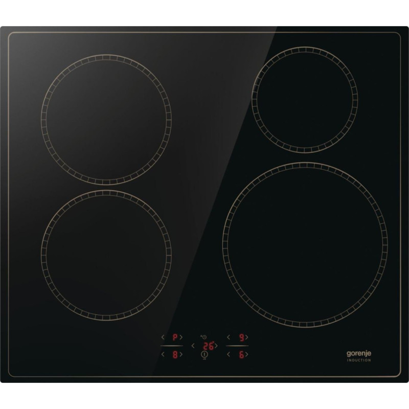 Hansa Gorenje  platums 59.5 cm  bez ramja  melna - Iebuvejama indukcijas plits virsma