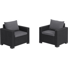 Vidaxl Garden chairs 2 pcs. California gray 8711245154503