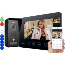 Eura Wideodomofon EURA VDP-42A3 GAMMA Plus, TUYA, Czarny, Wifi, 2 wejścia, czytnik