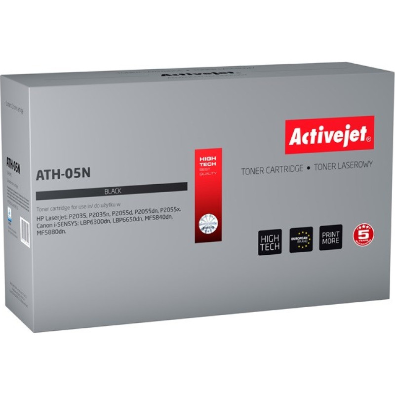 Activejet ATH-05N Toner (replacement for HP 05A CE505A, Canon CRG-719; Supreme; 3500 pages; black)