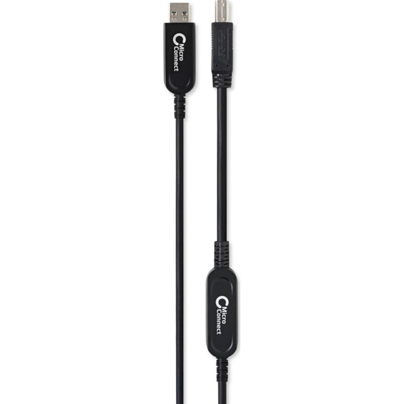 Microconnect Kabel USB MicroConnect USB-A - USB-B 10 m Czarny (MC-USB3.0AB10OP)