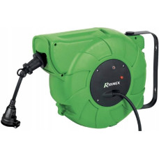 Ribimex Automatyczny przedłużacz bębnowy z kablem RIBIMEX do montażu na ścianie, 15 m