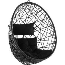 Beliani Fotel wiszący rattanowy czarny ALATRI