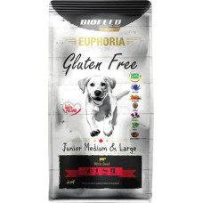 Biofeed Euphoria Gluten Free Junior medium & large Beef - dry dog food - 12kg