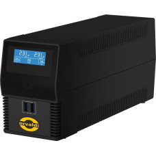 Orvaldi i650LCD USB | Zasilacz awaryjny | UPS, 600VA/360W, 7Ah, 4x IEC