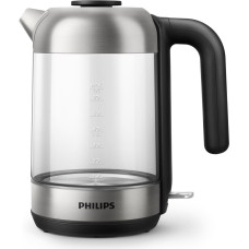 Philips 5000 series HD9339/80 electric kettle 1.7 L 2200 W Black, Stainless steel, Transparent