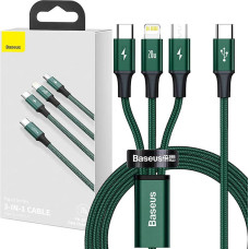 Baseus Rapid Series 3-in-1 cable USB-C For M+L+T 20W 1.5m (Green )