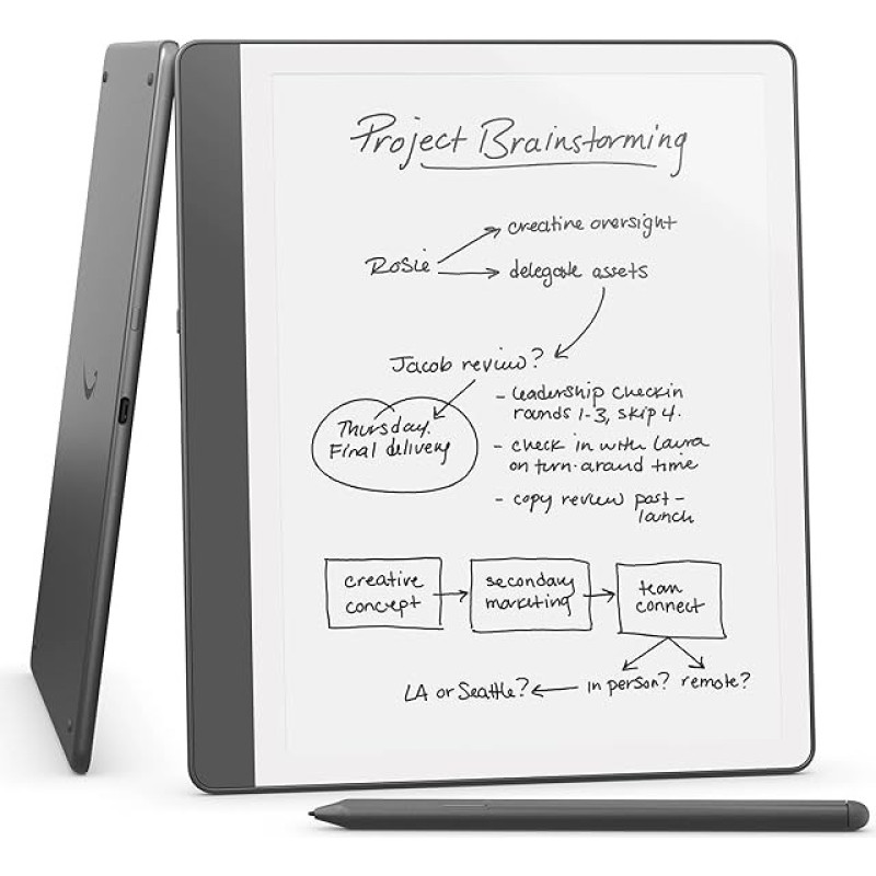 Kindle Ebook New Kindle Scribe - 2024 release 10.2” glare-free 16GB Wi-Fi (Without Lockscreen Ads) with Premium Pen Tungsten