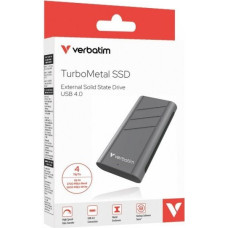 Verbatim Dysk SSD zewnętrzny Verbatim TurboMetal 4TB USB4 Type-C szary