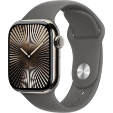 Apple Smartwatch Apple Watch 10 GPS + Cellular 42mm Natural Titanium M/L Szary  (MWXE3QF/A)