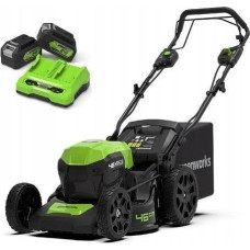 Greenworks Kosiarka akumulatorowa Greenworks 2x24V z napędem 46cm G24X2LM46SPK4X  zestaw ładowarka dual + 2 akumulator 4Ah