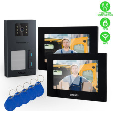 Evolveo DoorPhone AP2-2 drátový videotelefon pro dva byty s aplikací, černá