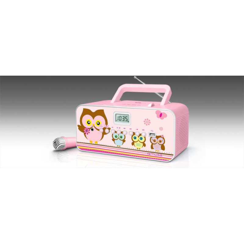 Muse Radioodtwarzacz Muse M-29KP Pink/Image, 30 W, Portable radio CD/MP3 player with USB