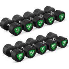 Upform Komplekts Poliuretāna hanteles komplekts 40-50 kg (svara solis 2,5 kg) 450 kg – UpForm