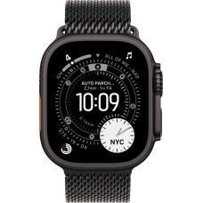 Apple Watch Ultra 3 GPS + Cellular 49mm Black Titanium Case with Black Titanium Milanese Loop - Medium