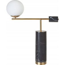 Beliani Lampa stołowa Beliani Lampa stołowa marmurowa czarna ze złotym HONDO