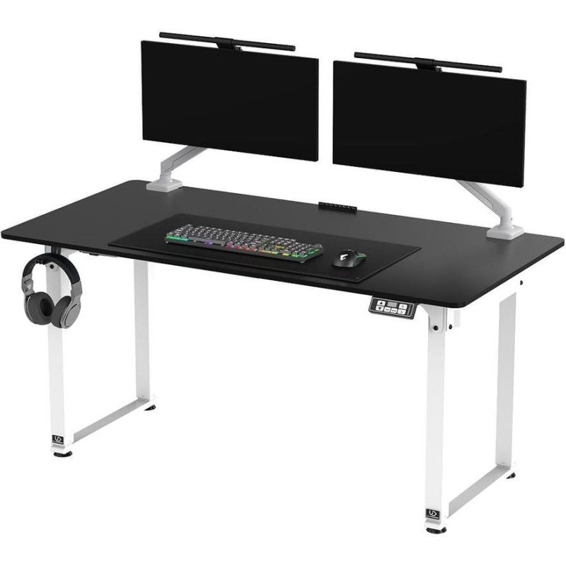 Ultradesk Biurko, elektycznie regulowany, 160X75 cm, 72-118 cm, UPLIFT, z podk�adk� pod mysz XXL, ULTRADESK