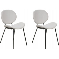 Beliani Krzesło do jadalni Zestaw 2 Jasnoszary LUANA