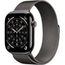 Apple Smartwatch Apple Watch 11 46 mm GPS + Cellular Milanese loop M/L czarny tytanowy - Zegarek Series 11 GPS+Cell MFD44ET/A (195950479454)