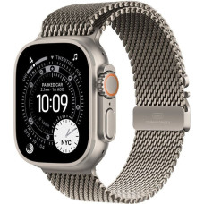 Apple Smartwatch Apple Watch Ultra 3 GPS + Cellular 49mm Natural Titanium Case with Natural Titanium Milanese Loop - Large, Model A3281