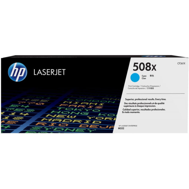 HP 508X LaserJet Toner Cartridge 9500 Pages Cyan CF361X