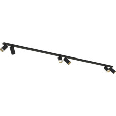 Nowodvorski Lampa sufitowa Nowodvorski 6-punktowa lampa reflektorowa Mono 7770 metalowa do salonu czarna