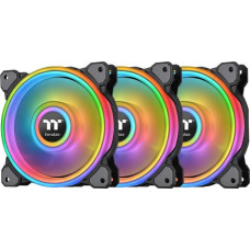 Thermaltake Wentylator Thermaltake Riing Quad 14 RGB  3-pack + Hub Czarne (CL-F089-PL14SW-A)