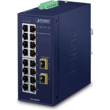 Planet IGS-1820TF łącza sieciowe Nie zarządzany L2 Gigabit Ethernet (10/100/1000) Niebieski