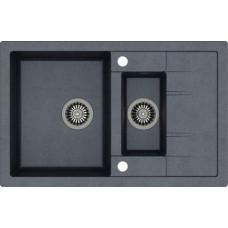 Quadron Zlewozmywak Quadron MORGAN 156 GraniteQ stalowy / czarny metalik