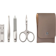 Zwilling TWINOX Neat's leather case, brown, 5 pc