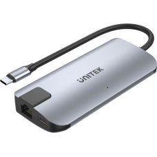 Unitek uHUB P5+ USB 2.0 Type-C Black, Grey