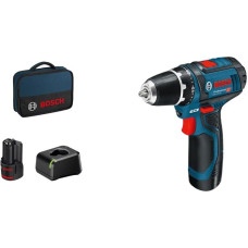 Bosch Akku-Bohrschrauber 12 V Li-Ion 1300 RPM Black, Blue, Red