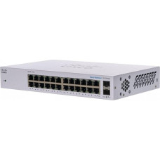 Cisco Cisco switch CBS110-24T, 24xGbE RJ45, 2xSFP (combo with 2 GbE), fanless - REFRESH