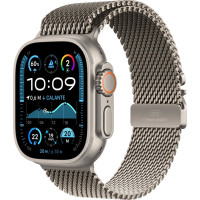 Apple Watch Ultra 2 GPS + Cellular 49 mm Natural Titanium Case with Natural Titanium Milanese Loop - S