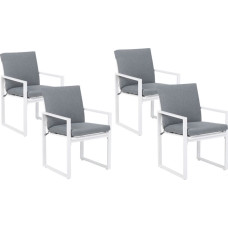 Shumee Zestaw 4 krzeseł ogrodowych szary PANCOLE