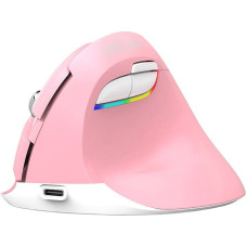 Delux Wireless Vertical Mouse Delux M618Mini DB BT+2.4G 2400DPI (pink)