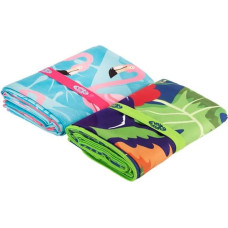 Nils Camp DVIELIS NCR14 FLOWERS MICROFIBRE TOWEL 160x80 cm NILS CAMP