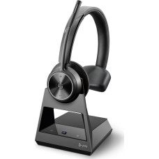 Poly Słuchawki Poly Savi 7310 - Savi 7300 series - Headset - On-Ear - DECT - kabellos - USB-A uber DECT-Adapter - Schwarz - Zertifiziert fur Microsoft Teams, UC-zertifiziert