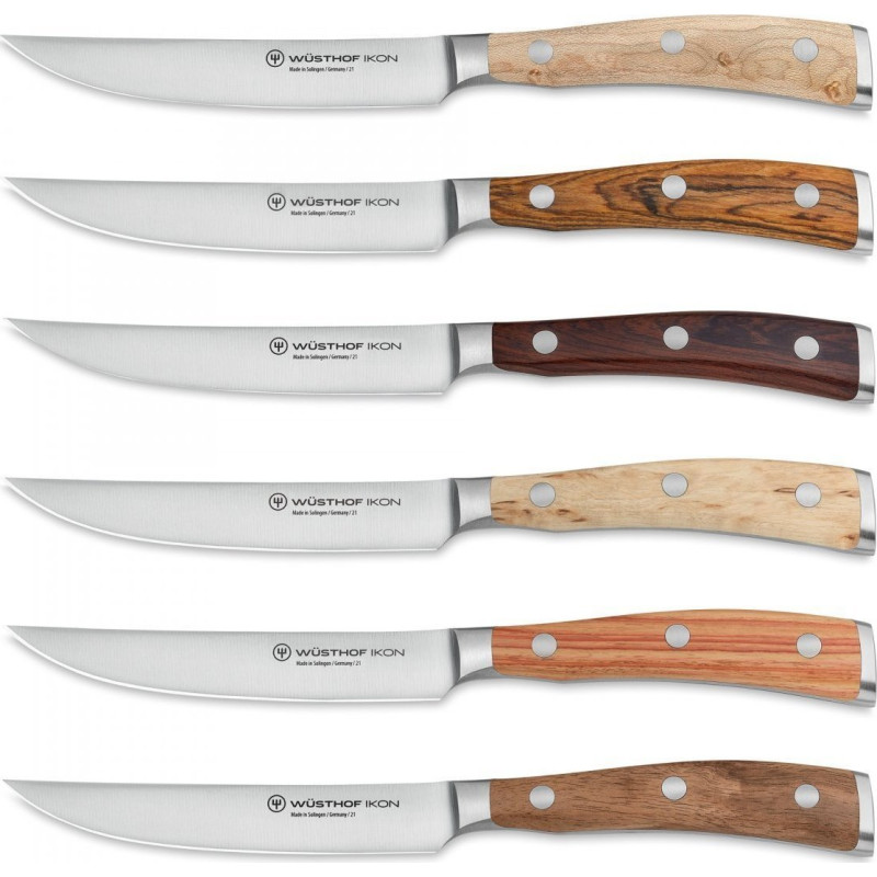 Wusthof IKON Zestaw 6 noży stekowch 12 cm w torbie skórzan WSTHOF