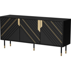 Cama Meble Cama 3D MOUNTAIN chest of drawers 154x40x72 black + gold