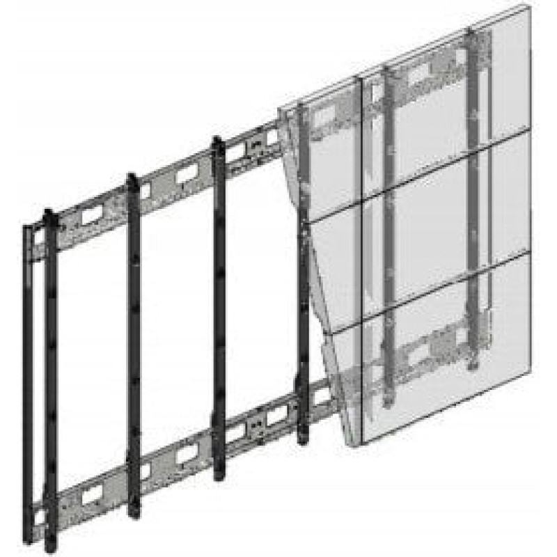 Hagor VWR 3x3 55 Landscape feinjustierbarer Videowall Mehrfachrahmen Tragl pro display 30 kg VESA Norm 600x400 Wandabstand 67mm